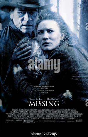 THE MISSING, TOMMY LEE JONES, JENNA BOYD, CATE BLANCHETT POSTER, 2003 Stockfoto