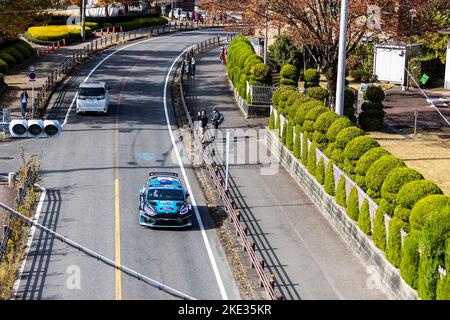 32 ANEAR Luke (aus), SARANDIS Andrew (aus), Ford Fiesta Mk II, Aktion während der Rallye Japan 2022, 13. Runde der WRC World Rally Car Championship 2022, vom 10. Bis 13. November 2022 in Nagoya, Japan - Foto Nikos Katikis / DPPI Stockfoto