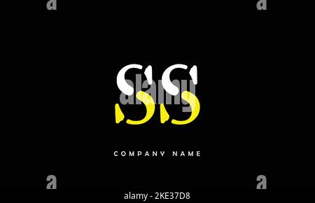 SS Abstract Letters Logo Monogramm Stock Vektor