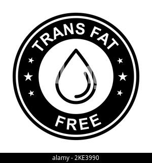 Trans Fat free Icon Vektor für Grafikdesign, Logo, Website, Social Media, mobile App, UI-Abbildung Stock Vektor