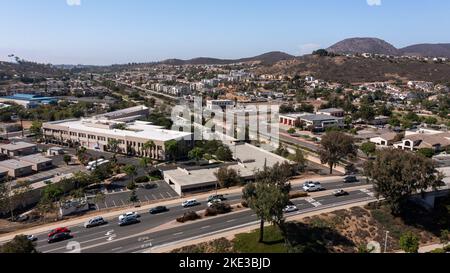 Tagesansicht der Skyline von San Marcos, Kalifornien, USA. Stockfoto