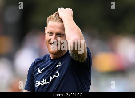 Der englische Ben Stokes vor dem Halbfinalspiel der Weltmeisterschaft T20 im Adelaide Oval in Adelaide. Bilddatum: Donnerstag, 10. November 2022. Stockfoto