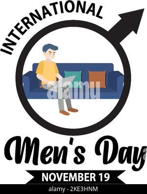 Internationaler Tag für Herren für Poster oder Banner Design Illustration Stock Vektor