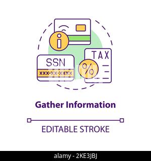 Symbol für das Informationskonzept erfassen Stock Vektor