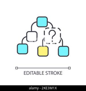 Web-Hierarchie Problem RGB-Farbsymbol Stock Vektor