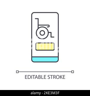 Inklusive Design für Benutzer mit Behinderungen RGB-Farbsymbol Stock Vektor