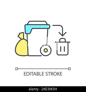 Papierkorb im ux ui Design RGB-Farbsymbol Stock Vektor