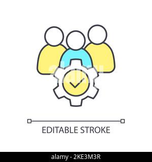 Barrierefreiheit im ux Design RGB-Farbsymbol Stock Vektor