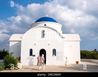 Die multikonfessionelle Kirche St. Nikolaus, Yeroskipou, Paphos, Zypern Stockfoto