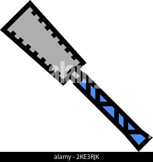 japanische Handsäge Farbe Symbol Vektor Illustration Stock Vektor