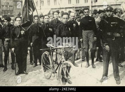 Teilnehmer am faschistischen marsch nach Rom, Italien 1922. Oktober Stockfoto