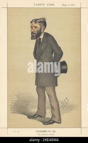 EITELKEIT FAIR SPIONAGE CARTOON George Otto Trevelyan 'The Competition Wallah' 1873 Stockfoto