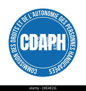 CDAPHH-kommission für die Rechte und Autonomie von Menschen mit Behinderungen in französischer Sprache namens CDAPHH Stockfoto
