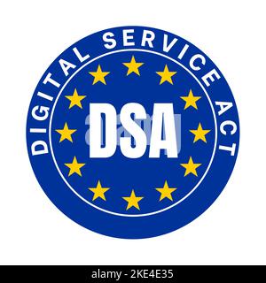 Symbol für DSA Digital Services ACT Stockfoto