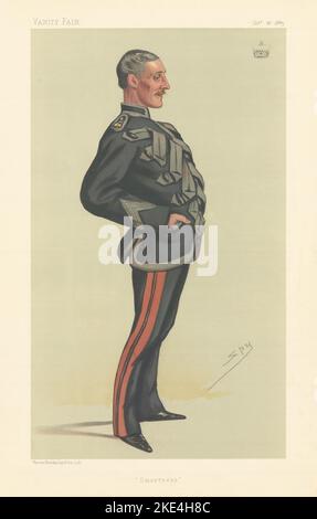 EITELKEIT FAIR SPION CARTOON Major Viscount Downe 'smartness' Yorkshire 1883 Druck Stockfoto