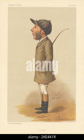 EITELKEIT FAIR SPION CARTOON John Howe Osborne 'Johnny' von Lib 1887 alten Druck Stockfoto