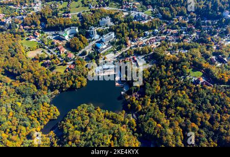 Luftaufnahme des Sovata Resorts - Rumänien im Herbst Stockfoto