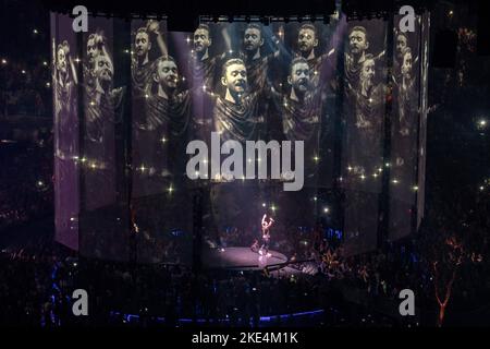 Justin Timberlake in Konzert in Het Gelredome - Tour „man of the Woods“. Niederlande -Arnhem vvbvanbree fotografie Stockfoto