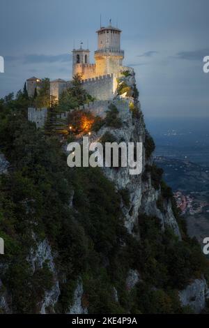 Festungen drei Türme von San Marino Stockfoto