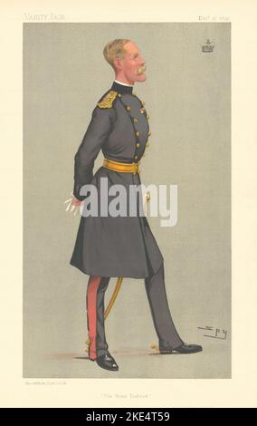 EITELKEIT FAIR SPIONAGE CARTOON Major-Gen Lord Methuen 'der Heimatbezirk' Militär 1892 Stockfoto