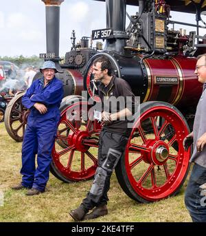 Westlich von England Great Steam Engine Rally. Dampfwalzen und Antriebsmotoren in voller Größe und Modell auf dem Display Stockfoto