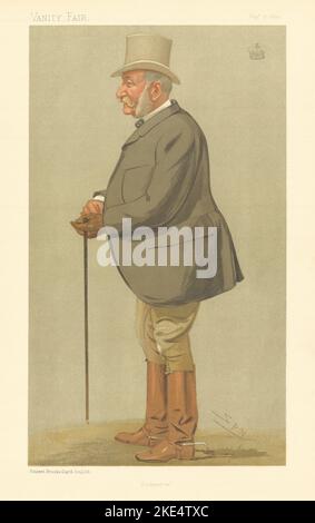 EITELKEIT FAIR SPIONAGE CARTOON Henry Somerset, 8. Duke of Beaufort 'Badminton' 1893 Stockfoto