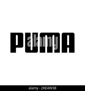 Vinnitsa, Ukraine - 25. Oktober 2022: Logo-Ikone der Marke Puma Sport. Vektorgrafik redaktionelle Illustration Stock Vektor
