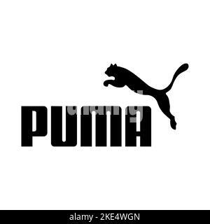 Vinnitsa, Ukraine - 25. Oktober 2022: Logo-Ikone der Marke Puma Sport. Vektorgrafik redaktionelle Illustration Stock Vektor