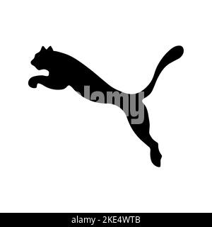 Vinnitsa, Ukraine - 25. Oktober 2022: Logo-Ikone der Marke Puma Sport. Vektorgrafik redaktionelle Illustration Stock Vektor