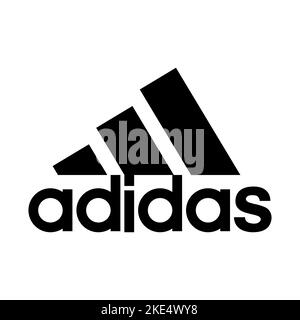 Vinnitsa, Ukraine - 21. Oktober 2022: Logo-Ikone der Sportmarke von adidas. Vektorgrafik redaktionelle Illustration Stock Vektor