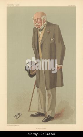 EITELKEIT FAIR SPION CARTOON George Archibald Leach 'ein Landwirt' Ingenieur 1896 Stockfoto