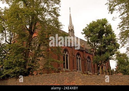 Chapel, Highgate School (1565), Highgate, London, Großbritannien. Highgate, einer der teuersten Vororte Londons, war ursprünglich ein Dorf außerhalb von London unt Stockfoto