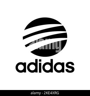 Vinnitsa, Ukraine - 21. Oktober 2022: Logo-Ikone der Sportmarke von adidas. Vektorgrafik redaktionelle Illustration Stock Vektor