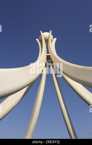 Pearl Monument am Pearl Roundabout, bekannt als Lulu Roundabout oder GCC Roundabout, wurde 2011 von den Behörden von Bahrain, Manama, Bahrain, abgerissen Stockfoto