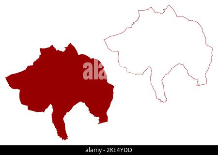 Rossendale nicht-Metropolregion, Borough (Vereinigtes Königreich Großbritannien und Nordirland, zeremonielle Grafschaft Lancashire oder Lancs, England) m Stock Vektor