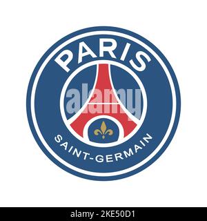 Vinnitsa, Ukraine - 08. November 2022: Fußball Paris Saint Germain, PSG. Vektorgrafik redaktionelle Illustration Stock Vektor