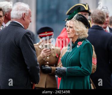 Westminster Abbey, London, Großbritannien. 10.. November 2022. Ihre Majestät, die Königin Consort, Patronin der Mohnfabrik, nimmt an dem 94.. Jahr des Gedenkfeldes in der Westminster Abbey Teil. Foto von Amanda Rose/Alamy Live News Stockfoto