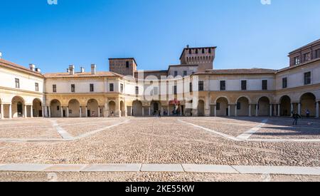 Palazzo Ducale von Mantua (Palazzo Ducale): Ist eine Gruppe von Gebäuden in Mantua, Lombardei, Norditalien, erbaut zwischen dem 14.. Und dem 17.. Jahrhundert. Stockfoto