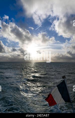 Brittany Ferry Schiff Bretagne auf dem Weg von St. malo nach portsmouth Stockfoto