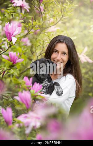 Dalmatian-Rhodesian-Ridgeback Welpe Stockfoto