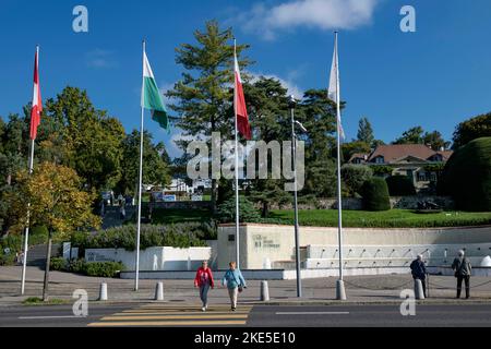 Schweiz, Schweiz, Waadt, Kanton Waadt, Kanton Waadt, Lausanne, ville, Stadt, Stadt, Stadt, Ouchy, musée olympique, Olympisches Museu Stockfoto