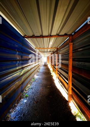 Licht am Ende des Tunnels Mystik Stockfoto