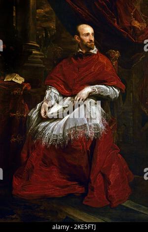 Porträt des Kardinals Guido Bentivoglio (1579-1644) von Anthony Antoon Anton van Dyck 1599-1641 Flämisch Belgien Belgischer Palazzo PittiFlorenz, Italien, Italienisch. Stockfoto