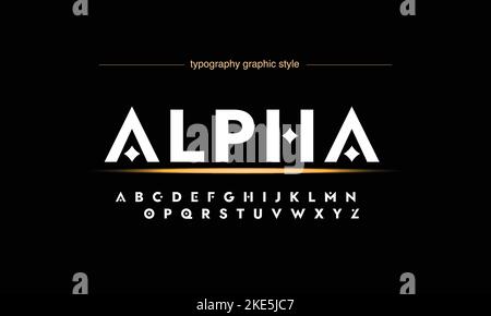 Stilvoll gemalt mit einem Pinsel Großbuchstaben Vektorbuchstaben Stock Vektor