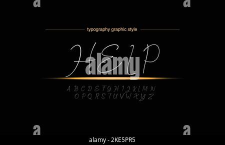 Signatur Schrift Kalligraphie Schriftzüge Schrift Pinsel Schrift Schrift Schrift Schrift Schrift handgeschrieben Stock Vektor