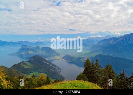 Auf dem Gipfel des Pilatus, schweizer Alpen, Schweiz Stockfoto