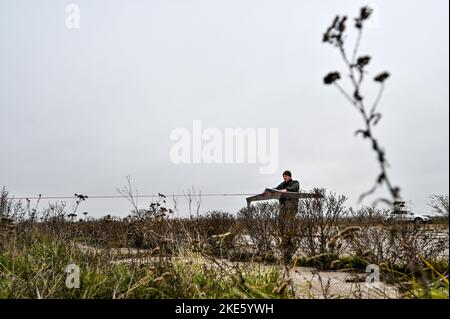 Non Exclusive: ZAPORIZHZHIA, UKRAINE - 08. NOVEMBER 2022 - Company-taktische Komplex "Domakha", von Zaporizhzhia Spezialisten entwickelt, die dee gehen können Stockfoto