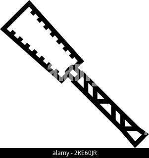 japanische Hand Säge Linie Symbol Vektor-Illustration Stock Vektor