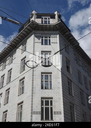 Österreichische Postsparkasse Übersetzung Österreichisches Postsparkassengebäude, entworfen von Otto Wagner um 1906 in Wien, Österreich Stockfoto