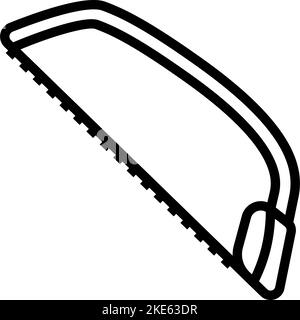 Bogenschnitt Säge Linie Symbol Vektorgrafik Stock Vektor